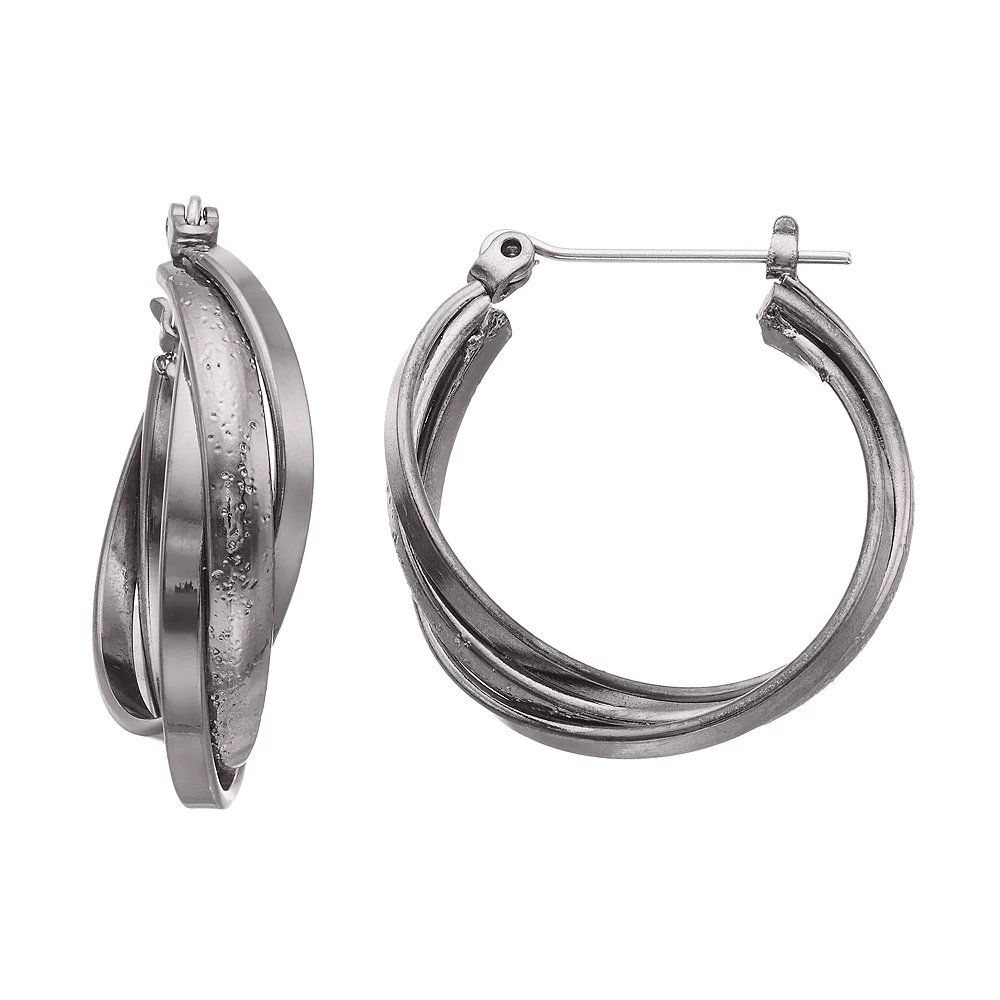 Sonoma Goods For Life™ Textured Crisscross Multi Hoop Earrings Sonoma Goods For Life™ Textured Crisscross Multi Hoop Earrings -Sonoma Goods For Life Shop 2548462