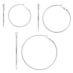 Sonoma Goods For Life⢠Silver Tone Nickel Free Hoop Earring Set