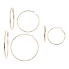 Sonoma Goods For Life™ Graduated Nickel Free Hoop Earring Set -Sonoma Goods For Life Shop 3625229 Gold Tone