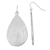 Sonoma Goods For Life® Textured Teardrop Drop Earrings 1 Sonoma Goods For Life® Textured Teardrop Drop Earrings -Sonoma Goods For Life Shop 3961055 Silver Tone