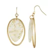 Sonoma Goods For Life® Open Oval & Acetate Oval Layered Drop Earrings -Sonoma Goods For Life Shop 4788253 White