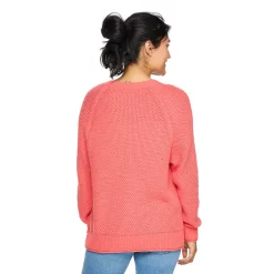 Women's Sonoma Goods For Life® All Over Stitch Crewneck Sweater -Sonoma Goods For Life Shop 4923526 ALT