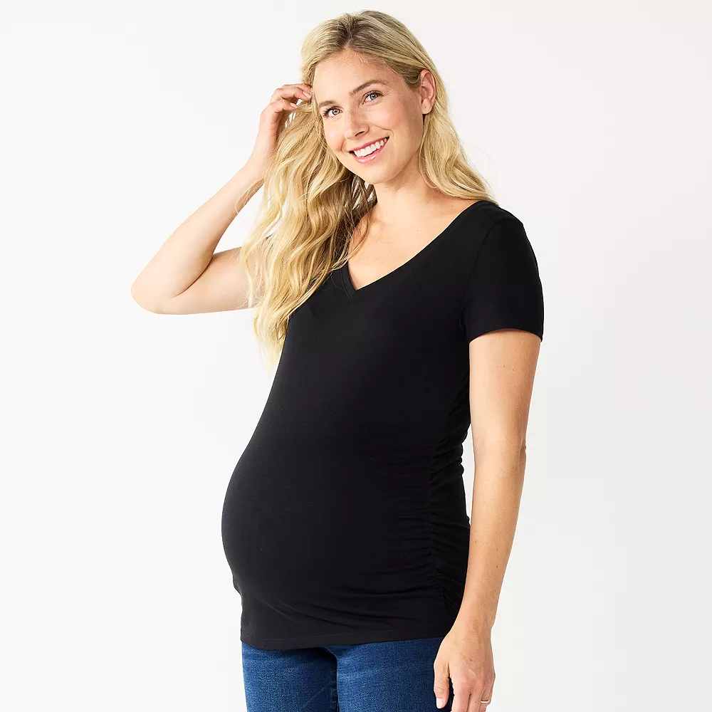 Maternity Sonoma Goods For Life® Essential V-Neck Tee Maternity Sonoma Goods For Life® Essential V-Neck Tee -Sonoma Goods For Life Shop 4980526 Black