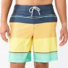 Men's Sonoma Goods For Life® E-Board Swim Trunks -Sonoma Goods For Life Shop 5162513 Navy Orange Stripe
