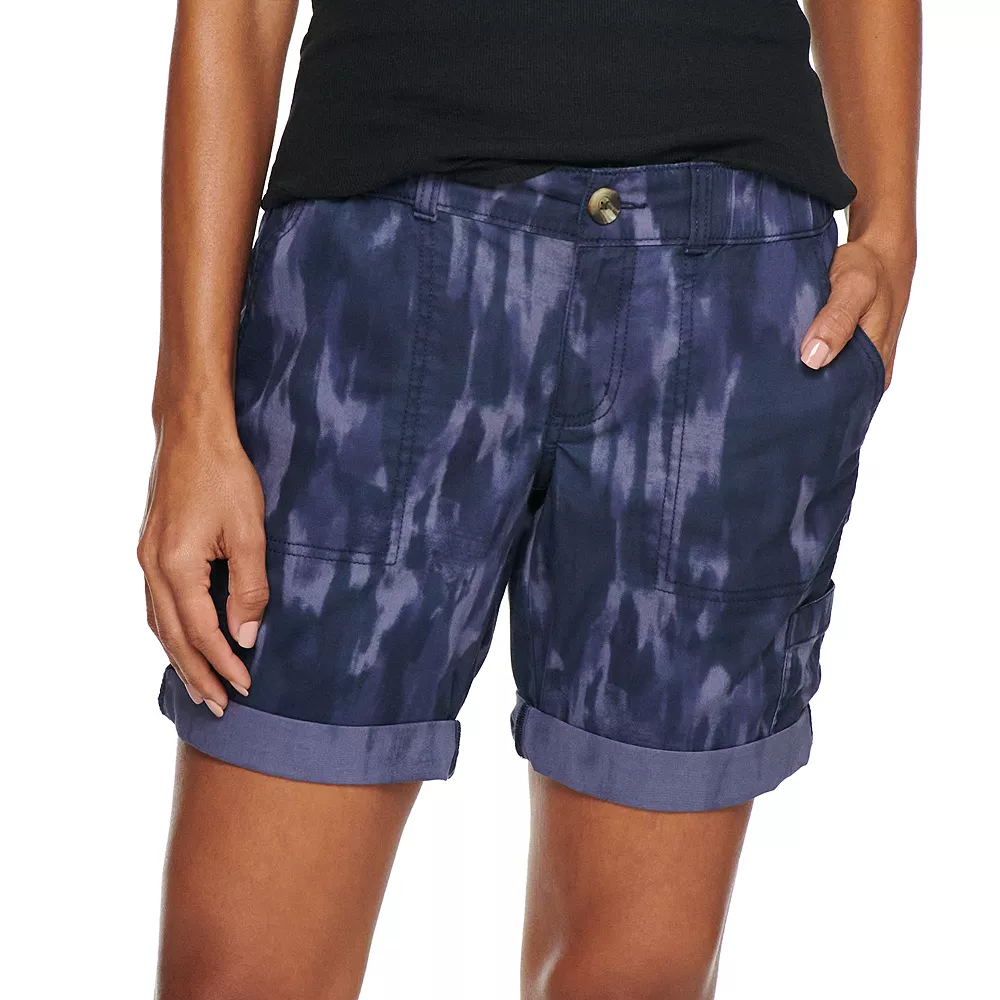 Women's Sonoma Goods For Life® Comfort Waist Utility Bermuda Shorts Women's Sonoma Goods For Life® Comfort Waist Utility Bermuda Shorts -Sonoma Goods For Life Shop 5243469 Blue Wash Print