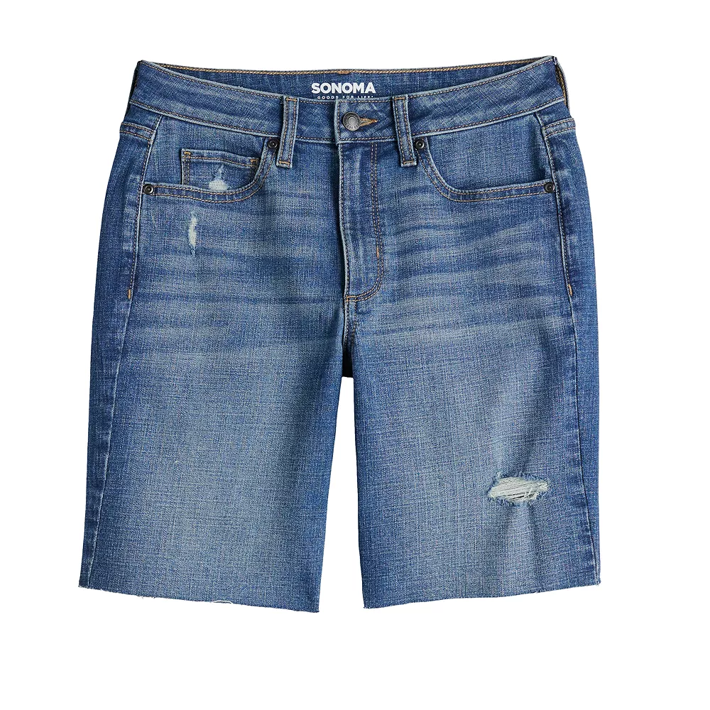 Women's Sonoma Goods For Life® High-Waist 9" Bermuda Jean Shorts Women's Sonoma Goods For Life® High-Waist 9" Bermuda Jean Shorts -Sonoma Goods For Life Shop 5244121 ALT5