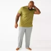 Big & Tall Sonoma Goods For Life® Crewneck Tee & Sleep Pants Set -Sonoma Goods For Life Shop 5248129 Olive Dark Gry Htr