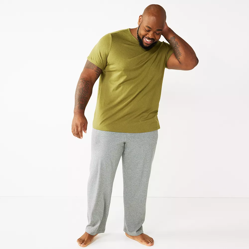 Big & Tall Sonoma Goods For Life® Crewneck Tee & Sleep Pants Set Big & Tall Sonoma Goods For Life® Crewneck Tee & Sleep Pants Set -Sonoma Goods For Life Shop 5248129 Olive Dark Gry Htr