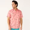 Men's Sonoma Goods For Life® Short Sleeve Perfect Length Button-Down Shirt 2 Men's Sonoma Goods For Life® Short Sleeve Perfect Length Button-Down Shirt -Sonoma Goods For Life Shop 5256643 Pink Tapes