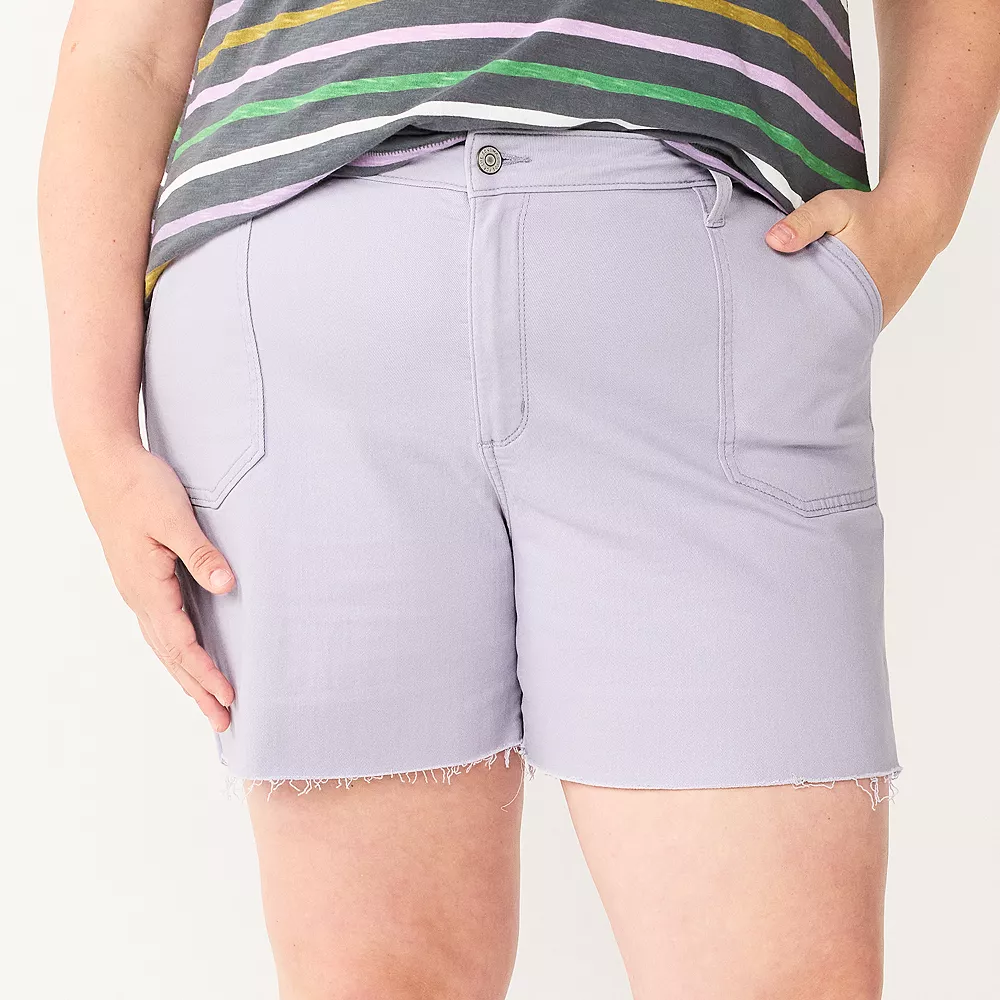 Plus Size Sonoma Goods For Life® Premium High-Waist Denim Shorts Plus Size Sonoma Goods For Life® Premium High-Waist Denim Shorts -Sonoma Goods For Life Shop 5261004 Lavender