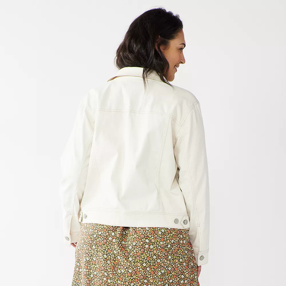 Plus Size Sonoma Goods For Life® Button Front Jean Jacket Plus Size Sonoma Goods For Life® Button Front Jean Jacket -Sonoma Goods For Life Shop 5269795 ALT