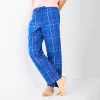 Men's Sonoma Goods For Life® Brushed Poplin Print Pajama Pants -Sonoma Goods For Life Shop 5281147 Blue Windowpane