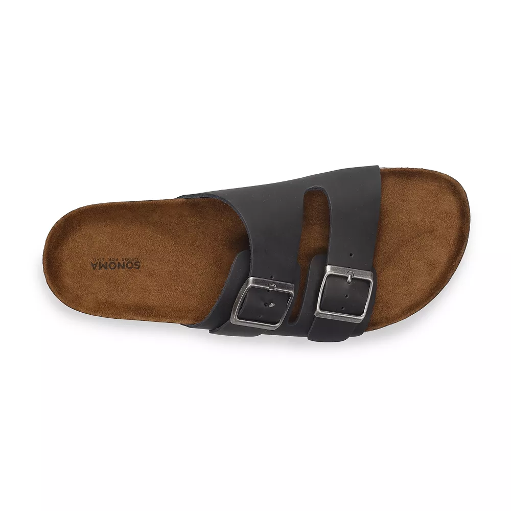 Sonoma Goods For Life® Raymond 02 Men's Leather Slide Sandals Sonoma Goods For Life® Raymond 02 Men's Leather Slide Sandals -Sonoma Goods For Life Shop 5344268 ALT4