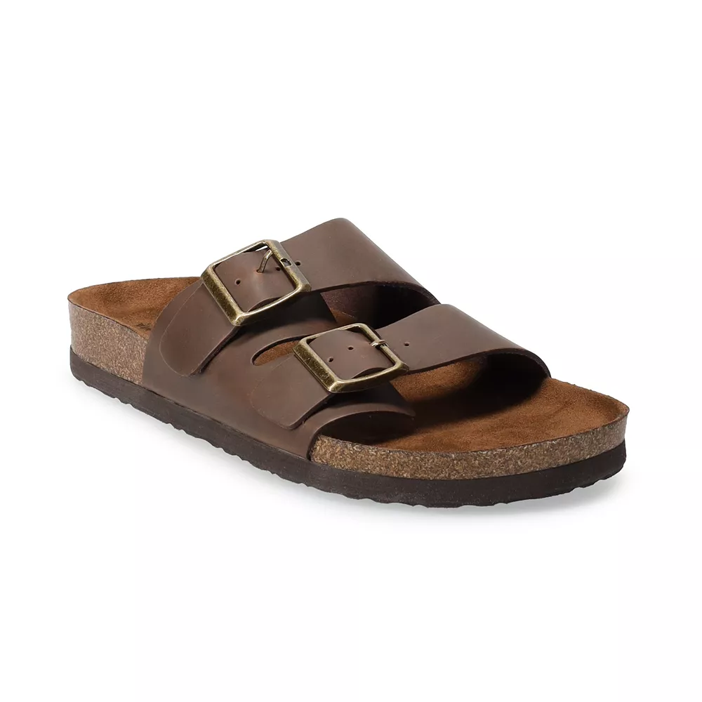 Sonoma Goods For Life® Raymond 02 Men's Leather Slide Sandals Sonoma Goods For Life® Raymond 02 Men's Leather Slide Sandals -Sonoma Goods For Life Shop 5344268 Brown