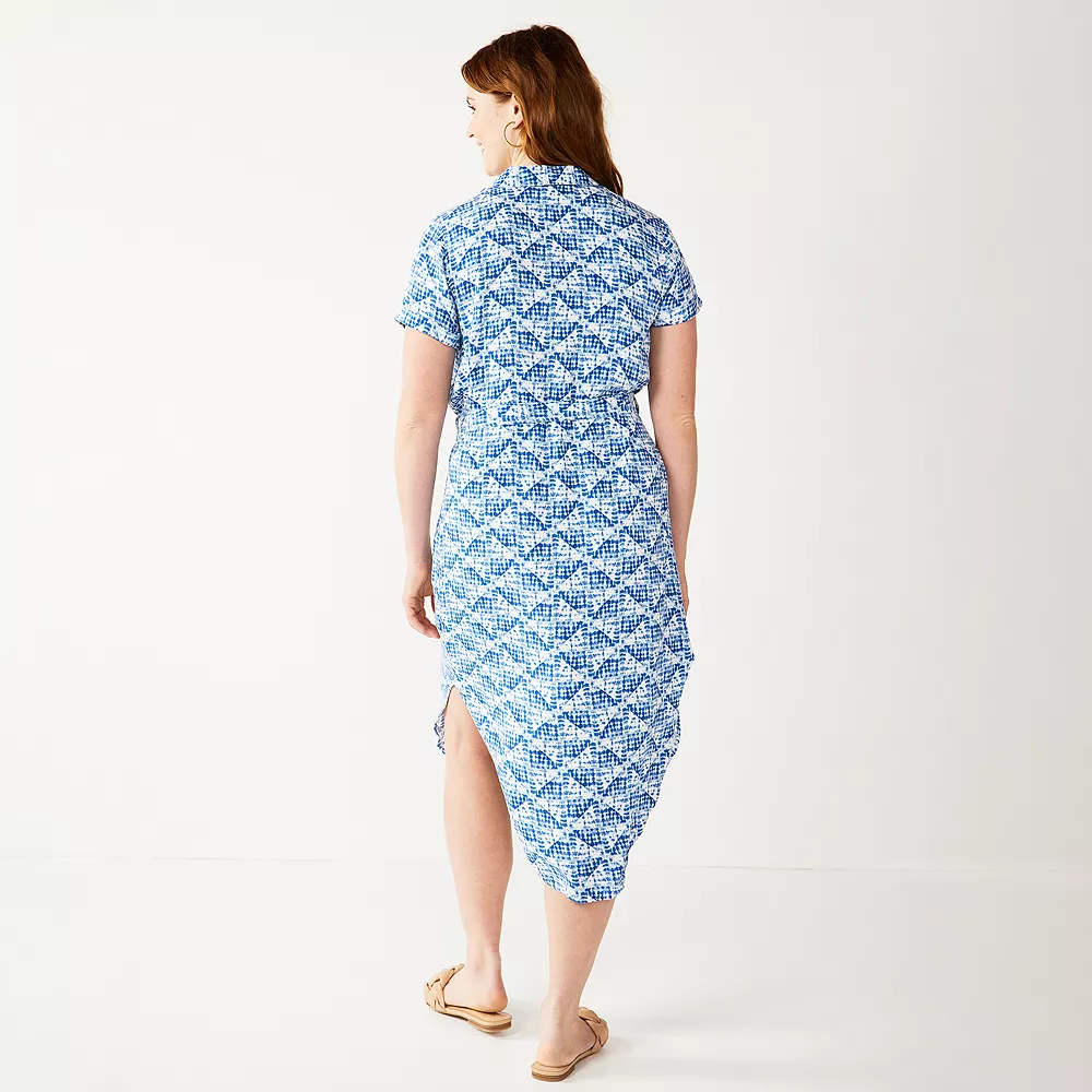 Women's Sonoma Goods For Life® Button Front Midi Shirt Dress Women's Sonoma Goods For Life® Button Front Midi Shirt Dress -Sonoma Goods For Life Shop 5345259 ALT