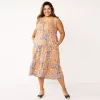 Plus Size Sonoma Goods For Life® Tiered Maxi Dress -Sonoma Goods For Life Shop 5484502 Neutral Floral