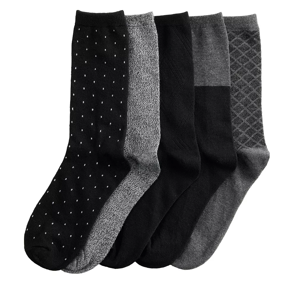 Women's Sonoma Goods For Life® 5-Pack Geo Crew Socks Women's Sonoma Goods For Life® 5-Pack Geo Crew Socks -Sonoma Goods For Life Shop 5497546 ALT