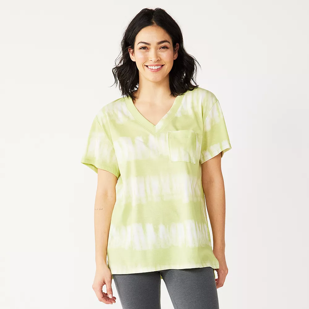 Women's Sonoma Goods For Life® Tunic Tee Women's Sonoma Goods For Life® Tunic Tee -Sonoma Goods For Life Shop 5508079 Lime Tie Dye