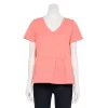 Women's Sonoma Goods For Life® Tiered V-Neck Top 1 Women's Sonoma Goods For Life® Tiered V-Neck Top -Sonoma Goods For Life Shop 5508144 Coral