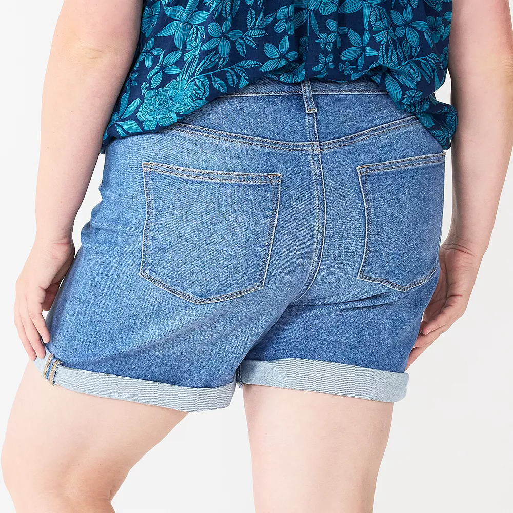 Plus Size Sonoma Goods For Life® Highrise Curvy Denim Shorts Plus Size Sonoma Goods For Life® Highrise Curvy Denim Shorts -Sonoma Goods For Life Shop 5515737 ALT