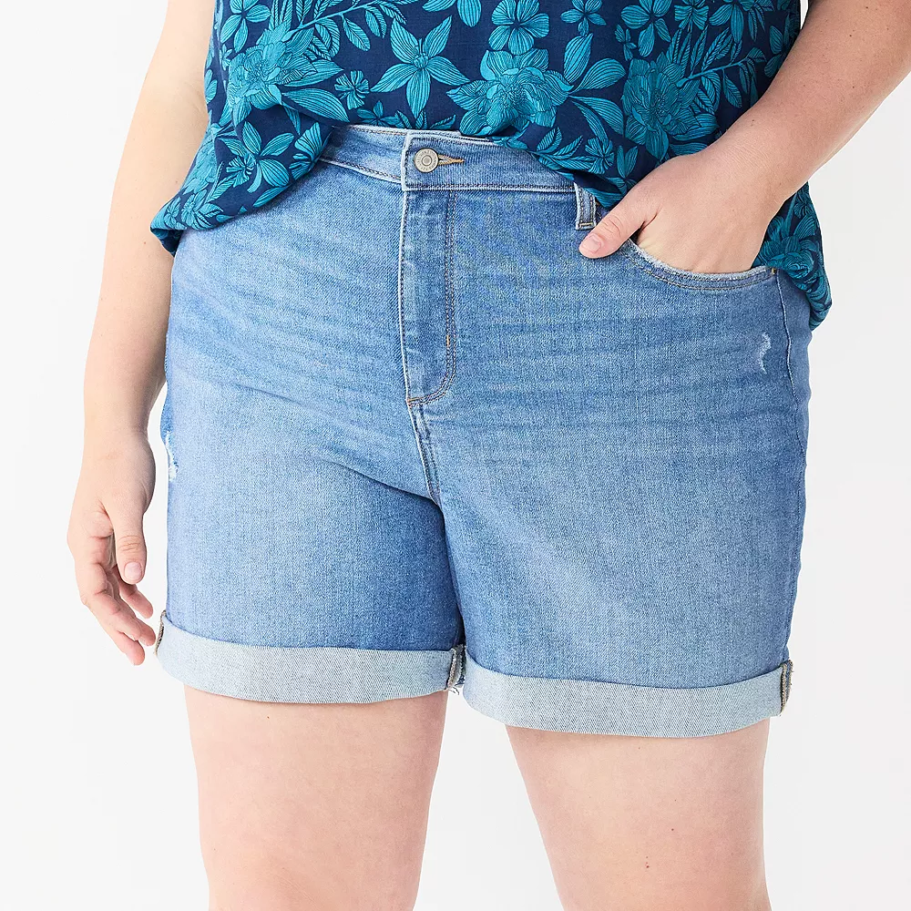 Plus Size Sonoma Goods For Life® Highrise Curvy Denim Shorts Plus Size Sonoma Goods For Life® Highrise Curvy Denim Shorts -Sonoma Goods For Life Shop 5515737 Bohemian