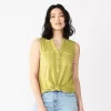 Women's Sonoma Goods For Life® Popover V-neck Utility Tank -Sonoma Goods For Life Shop 5522895 Yellow Green