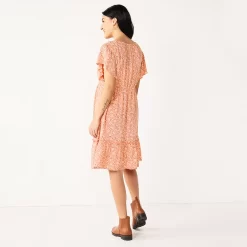 Maternity Sonoma Goods For Life® Flutter-Sleeve Tiered Dress -Sonoma Goods For Life Shop 5549577 ALT
