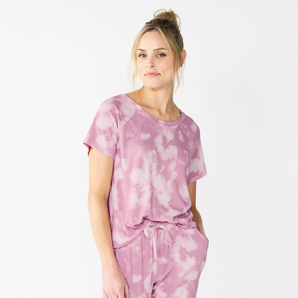 Women's Sonoma Goods For Life® Essential Short Sleeve Pajama Top Women's Sonoma Goods For Life® Essential Short Sleeve Pajama Top -Sonoma Goods For Life Shop 5553510 Purple Dye