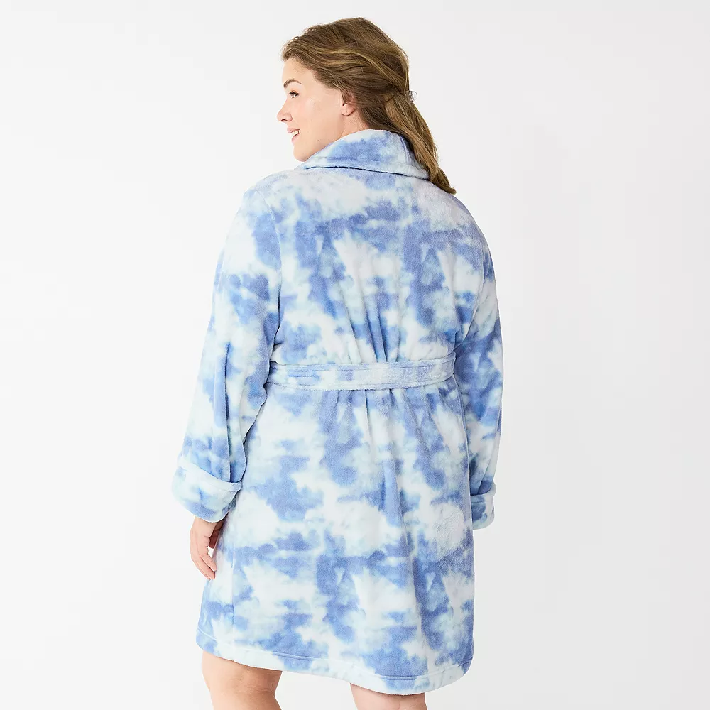 Plus Size Sonoma Goods For Life® Short Plush Robe Plus Size Sonoma Goods For Life® Short Plush Robe -Sonoma Goods For Life Shop 5574695 ALT