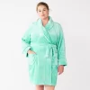 Plus Size Sonoma Goods For Life® Short Plush Robe 2 Plus Size Sonoma Goods For Life® Short Plush Robe -Sonoma Goods For Life Shop 5574695 Aqua