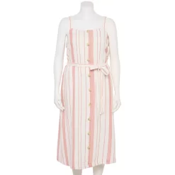 Plus Size Sonoma Goods For LifeĀ® Button Front Midi Dress