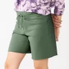Women's Sonoma Goods For Life® Drawstring Bermuda Shorts -Sonoma Goods For Life Shop 5576805 Night Green