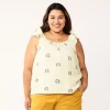 Plus Size Sonoma Goods For Life® Ruffle Tank Top -Sonoma Goods For Life Shop 5578985 White Flower