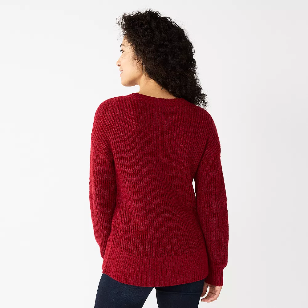 Women's Sonoma Goods For Life® Diamond Stitch Pullover Sweater Women's Sonoma Goods For Life® Diamond Stitch Pullover Sweater -Sonoma Goods For Life Shop 5579763 ALT