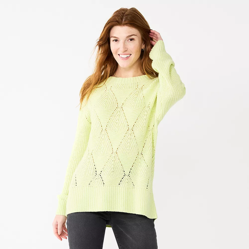Women's Sonoma Goods For Life® Diamond Stitch Pullover Sweater Women's Sonoma Goods For Life® Diamond Stitch Pullover Sweater -Sonoma Goods For Life Shop 5579763 Morning Green