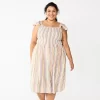 Plus Size Sonoma Goods For Life® Smocked Bodice Midi Dress