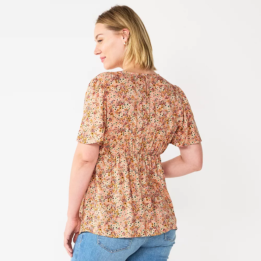 Maternity Sonoma Goods For Life® Flutter Sleeve Top Maternity Sonoma Goods For Life® Flutter Sleeve Top -Sonoma Goods For Life Shop 5584701 ALT