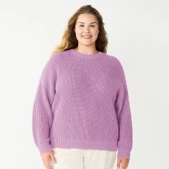 Plus Size Sonoma Goods For Life® Drop Shoulder Sweater