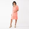 Maternity Sonoma Goods For Life® Squareneck Tiered Dress -Sonoma Goods For Life Shop 5590343 Natural Coral