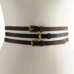 Women's Sonoma Goods For Life® 3-for-1 Thin Belt Set