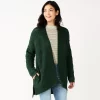 Women's Sonoma Goods For Life® Plush Cardigan 2 Women's Sonoma Goods For Life® Plush Cardigan -Sonoma Goods For Life Shop 5597627 Pine Green