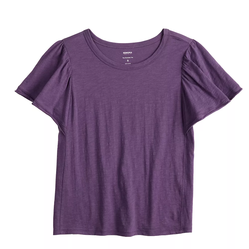 Women's Sonoma Goods For Life® Seamed Flutter Sleeve Top Women's Sonoma Goods For Life® Seamed Flutter Sleeve Top -Sonoma Goods For Life Shop 5611922 ALT5