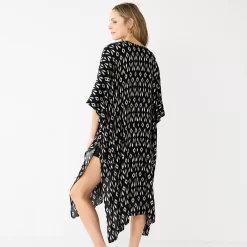 Women's Sonoma Goods For Life Ikat Burnout Long Tacked Ruana -Sonoma Goods For Life Shop 5614926 ALT