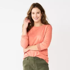 Women's Sonoma Goods For LifeĀ® Everyday Crewneck Long Sleeve Tee