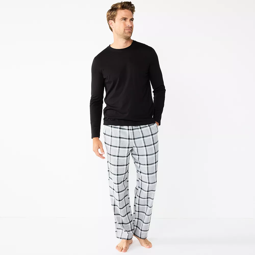 Men's Sonoma Goods For Life® Top & Flannel Pants Pajama Set Men's Sonoma Goods For Life® Top & Flannel Pants Pajama Set -Sonoma Goods For Life Shop 5639994 Grey Plaid