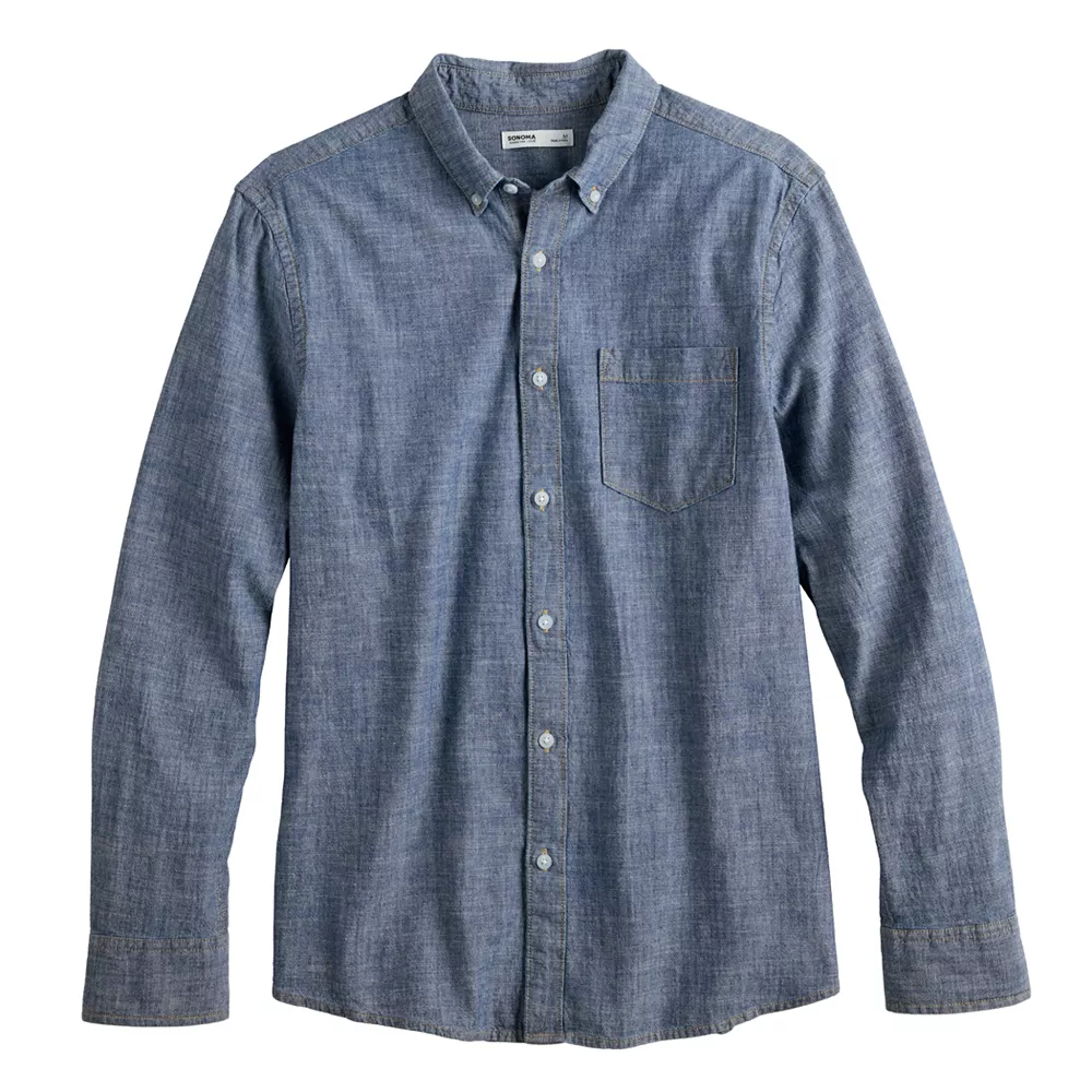 Men's Sonoma Goods For Life® Slim Perfect-Length Button-Down Shirt Men's Sonoma Goods For Life® Slim Perfect-Length Button-Down Shirt -Sonoma Goods For Life Shop 5642086 ALT