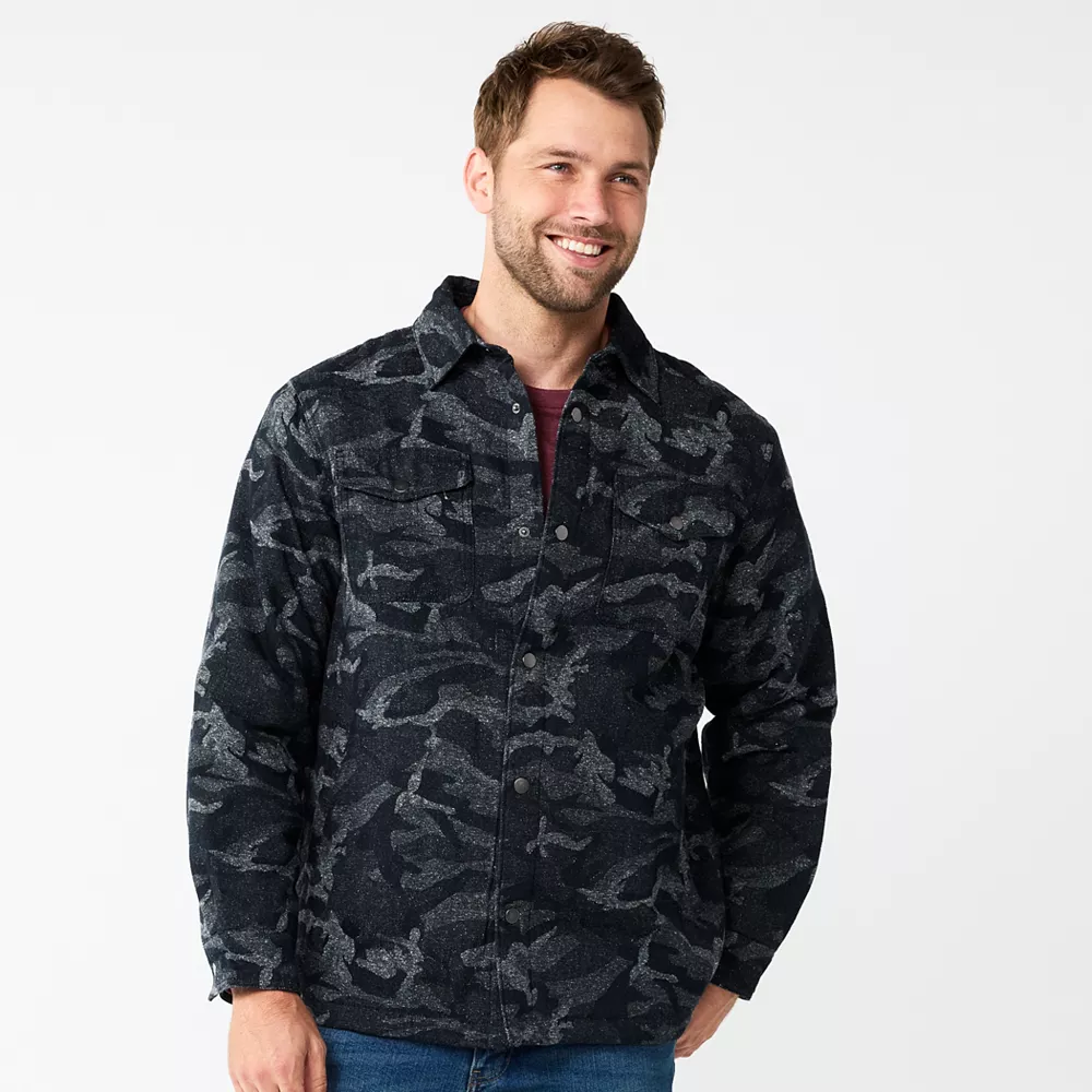 Men's Sonoma Goods For Life® Shirt Jacket Men's Sonoma Goods For Life® Shirt Jacket -Sonoma Goods For Life Shop 5654147 Camo Jacquard
