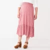 Maternity Sonoma Goods For Life® Smocked Waist Skirt -Sonoma Goods For Life Shop 5666013 Plaid