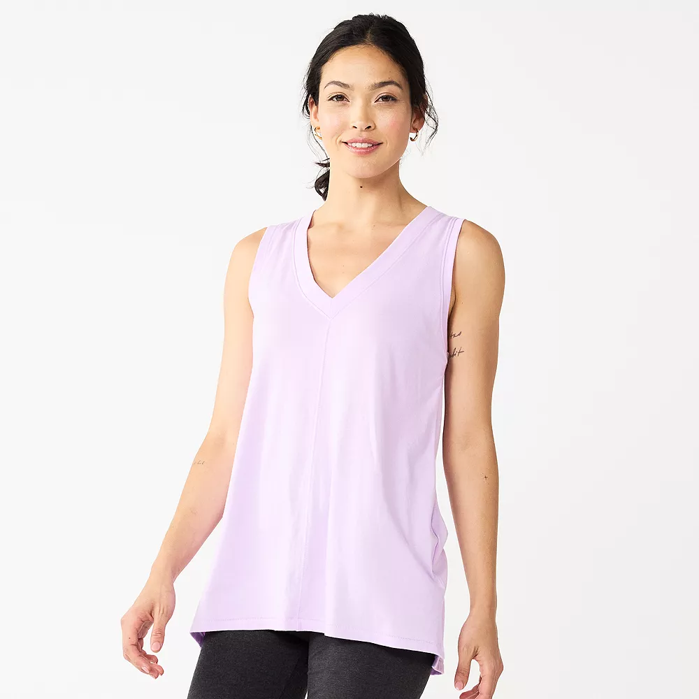 Women's Sonoma Goods For Life® Relaxed V-Neck Tank Women's Sonoma Goods For Life® Relaxed V-Neck Tank -Sonoma Goods For Life Shop 5670067 Light Purple