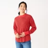 Women's Sonoma Goods For Life® Mockneck Waffle Top 1 Women's Sonoma Goods For Life® Mockneck Waffle Top -Sonoma Goods For Life Shop 5672315 Red Orange Stripe